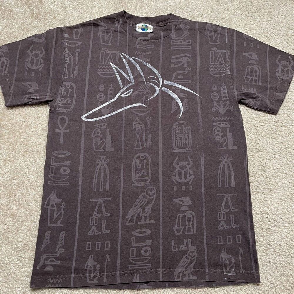 Vtg 00s UNIVERSAL STUDIOS Roller Coaster REVENGE OF THE MUMMY SHIRT Men's Medium